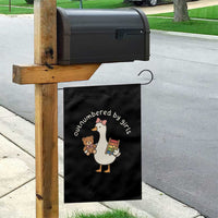 Outnumbered By Girls Garden Flag Funny Girl Dad Goose