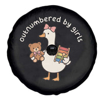 Outnumbered By Girls Spare Tire Cover Funny Girl Dad Goose