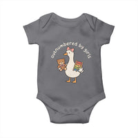 Outnumbered By Girls Baby Onesie Funny Girl Dad Goose