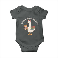 Outnumbered By Girls Baby Onesie Funny Girl Dad Goose