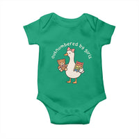 Outnumbered By Girls Baby Onesie Funny Girl Dad Goose