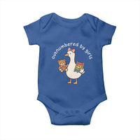 Outnumbered By Girls Baby Onesie Funny Girl Dad Goose