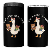 Outnumbered By Girls 4 in 1 Can Cooler Tumbler Funny Girl Dad Goose