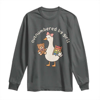 Outnumbered By Girls Long Sleeve Shirt Funny Girl Dad Goose