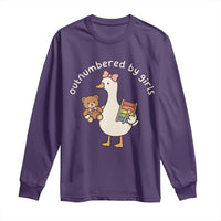 Outnumbered By Girls Long Sleeve Shirt Funny Girl Dad Goose