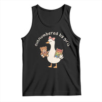 Outnumbered By Girls Tank Top Funny Girl Dad Goose