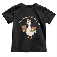 Outnumbered By Girls Toddler T Shirt Funny Girl Dad Goose