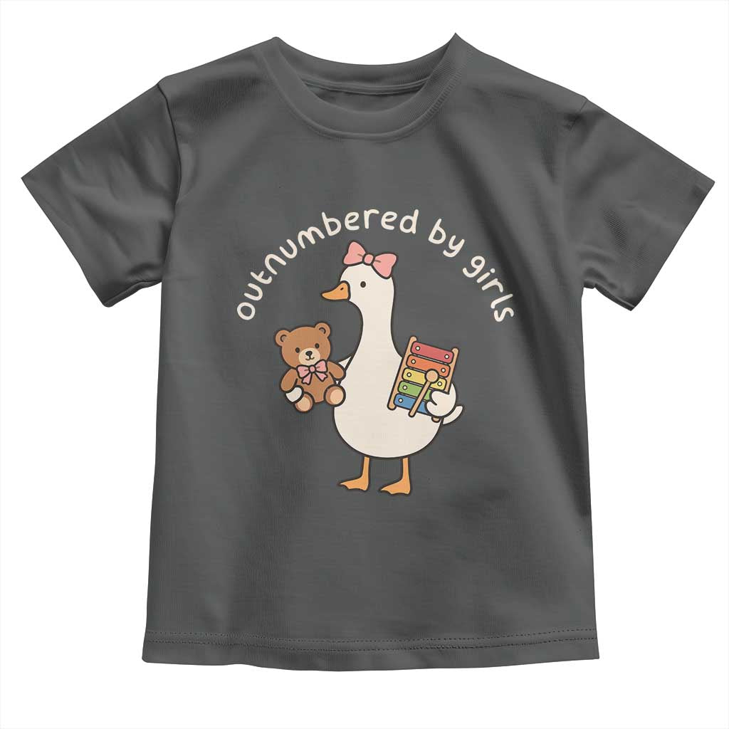 Outnumbered By Girls Toddler T Shirt Funny Girl Dad Goose