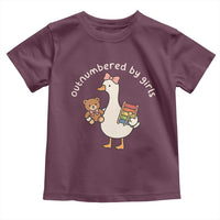Outnumbered By Girls Toddler T Shirt Funny Girl Dad Goose