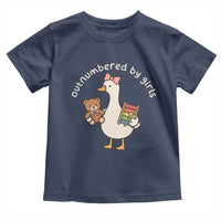 Outnumbered By Girls Toddler T Shirt Funny Girl Dad Goose
