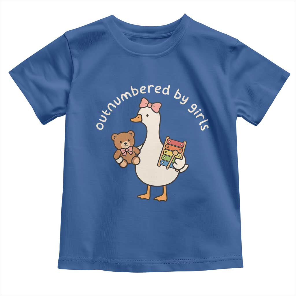 Outnumbered By Girls Toddler T Shirt Funny Girl Dad Goose