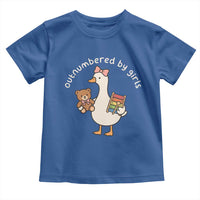 Outnumbered By Girls Toddler T Shirt Funny Girl Dad Goose