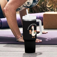 Outnumbered By Girls Tumbler With Handle Funny Girl Dad Goose
