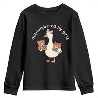 Outnumbered By Girls Youth Sweatshirt Funny Girl Dad Goose