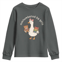 Outnumbered By Girls Youth Sweatshirt Funny Girl Dad Goose