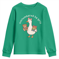 Outnumbered By Girls Youth Sweatshirt Funny Girl Dad Goose