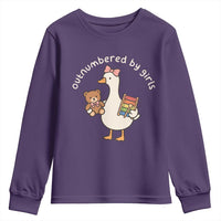 Outnumbered By Girls Youth Sweatshirt Funny Girl Dad Goose