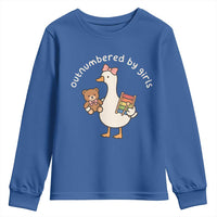 Outnumbered By Girls Youth Sweatshirt Funny Girl Dad Goose