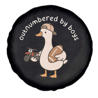Outnumbered By Boys Funny Mom Goose Spare Tire Cover