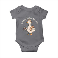 Outnumbered By Boys Funny Mom Goose Baby Onesie