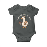 Outnumbered By Boys Funny Mom Goose Baby Onesie
