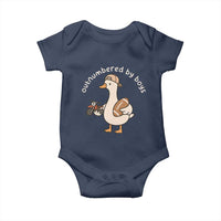 Outnumbered By Boys Funny Mom Goose Baby Onesie