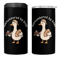 Outnumbered By Boys Funny Mom Goose 4 in 1 Can Cooler Tumbler