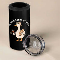 Outnumbered By Boys Funny Mom Goose 4 in 1 Can Cooler Tumbler
