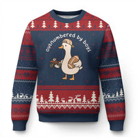 Outnumbered By Boys Funny Mom Goose Ugly Christmas Sweater