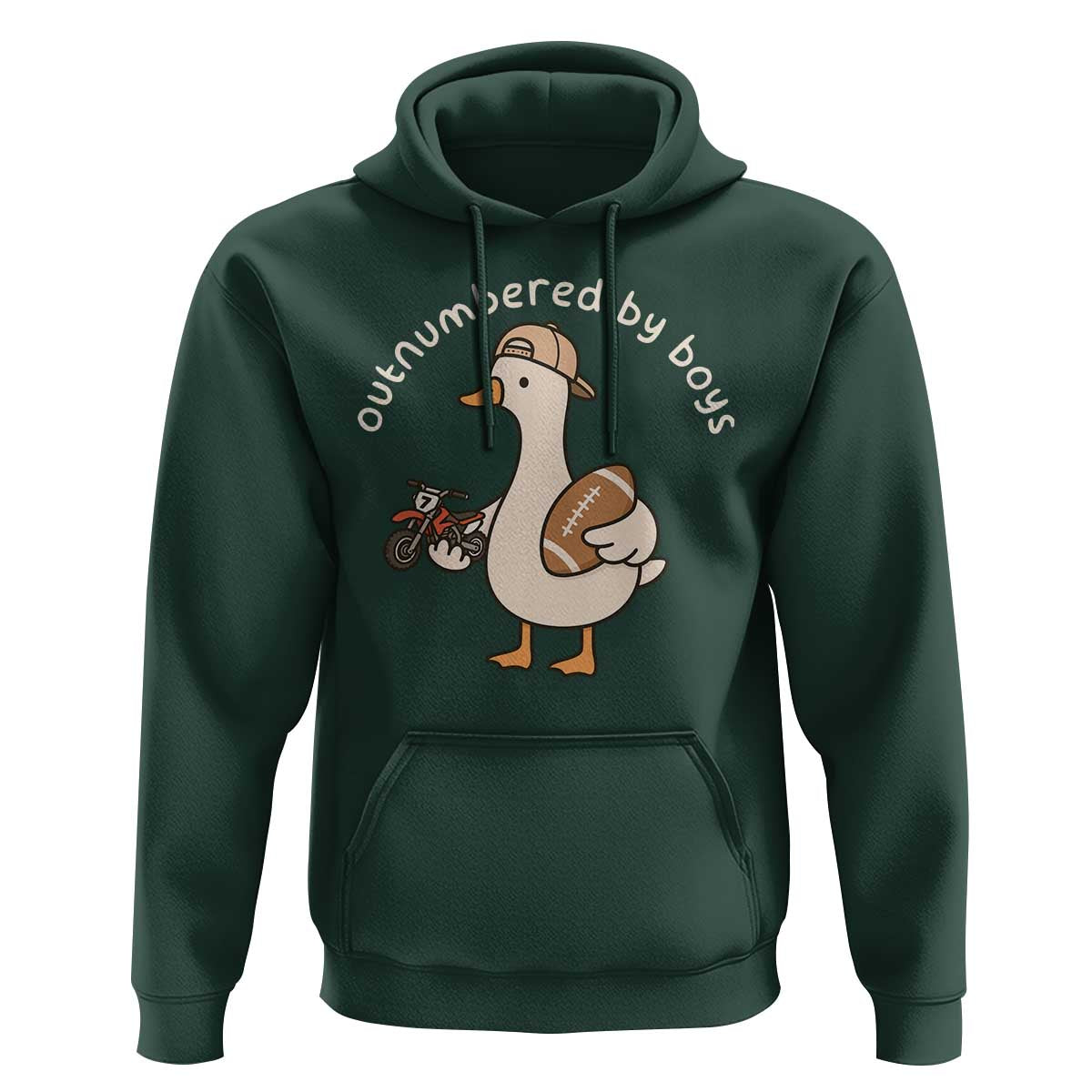 Outnumbered By Boys Funny Mom Goose Hoodie