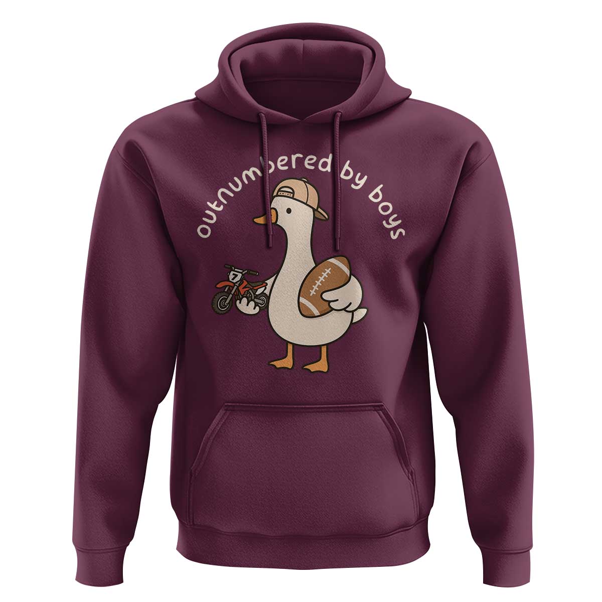 Outnumbered By Boys Funny Mom Goose Hoodie