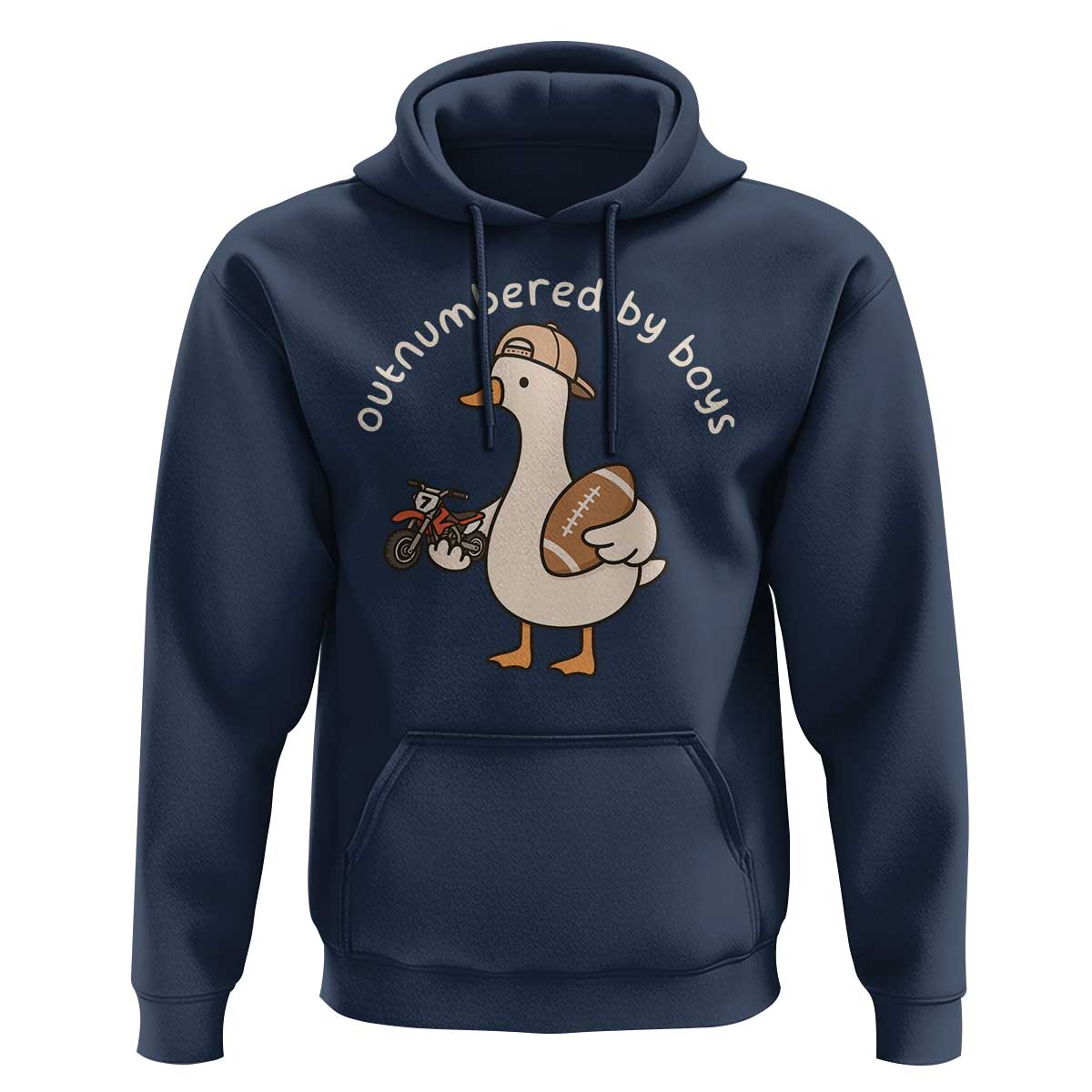 Outnumbered By Boys Funny Mom Goose Hoodie