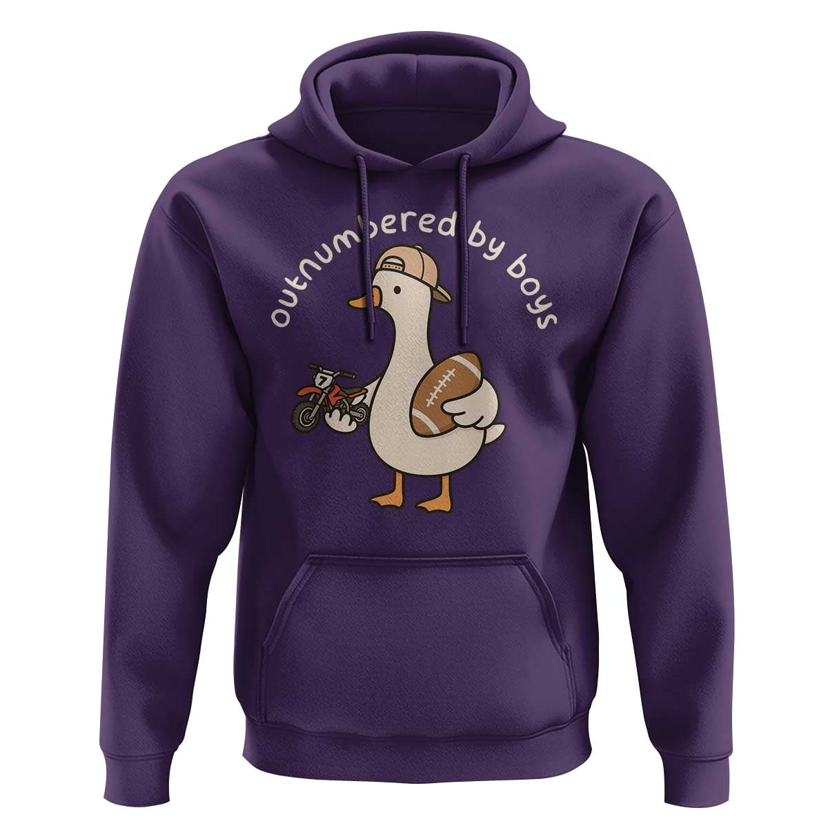 Outnumbered By Boys Funny Mom Goose Hoodie