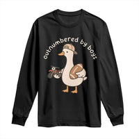 Outnumbered By Boys Funny Mom Goose Long Sleeve Shirt