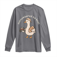 Outnumbered By Boys Funny Mom Goose Long Sleeve Shirt