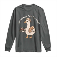 Outnumbered By Boys Funny Mom Goose Long Sleeve Shirt