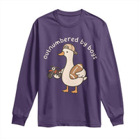 Outnumbered By Boys Funny Mom Goose Long Sleeve Shirt
