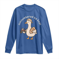 Outnumbered By Boys Funny Mom Goose Long Sleeve Shirt