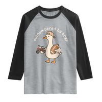 Outnumbered By Boys Funny Mom Goose Raglan Shirt