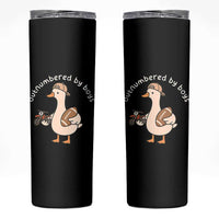 Outnumbered By Boys Funny Mom Goose Skinny Tumbler