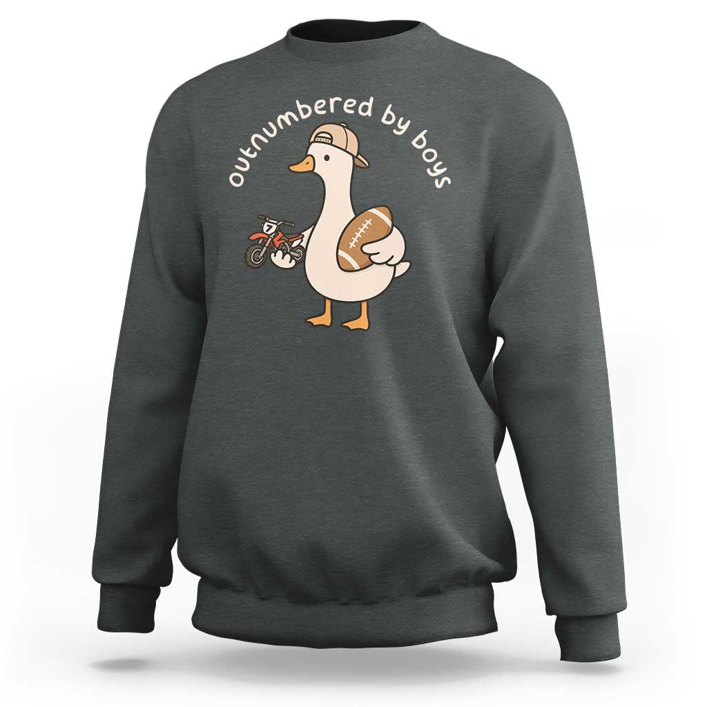Outnumbered By Boys Funny Mom Goose Sweatshirt