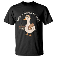 Outnumbered By Boys Funny Mom Goose T Shirt