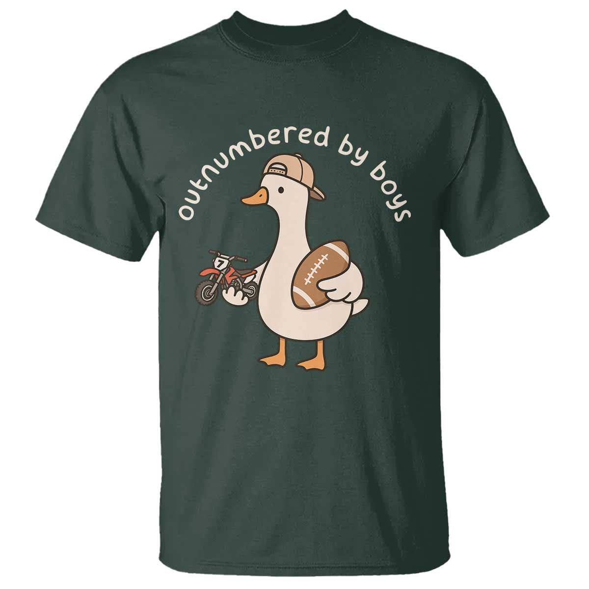 Outnumbered By Boys Funny Mom Goose T Shirt