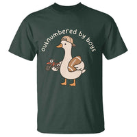 Outnumbered By Boys Funny Mom Goose T Shirt