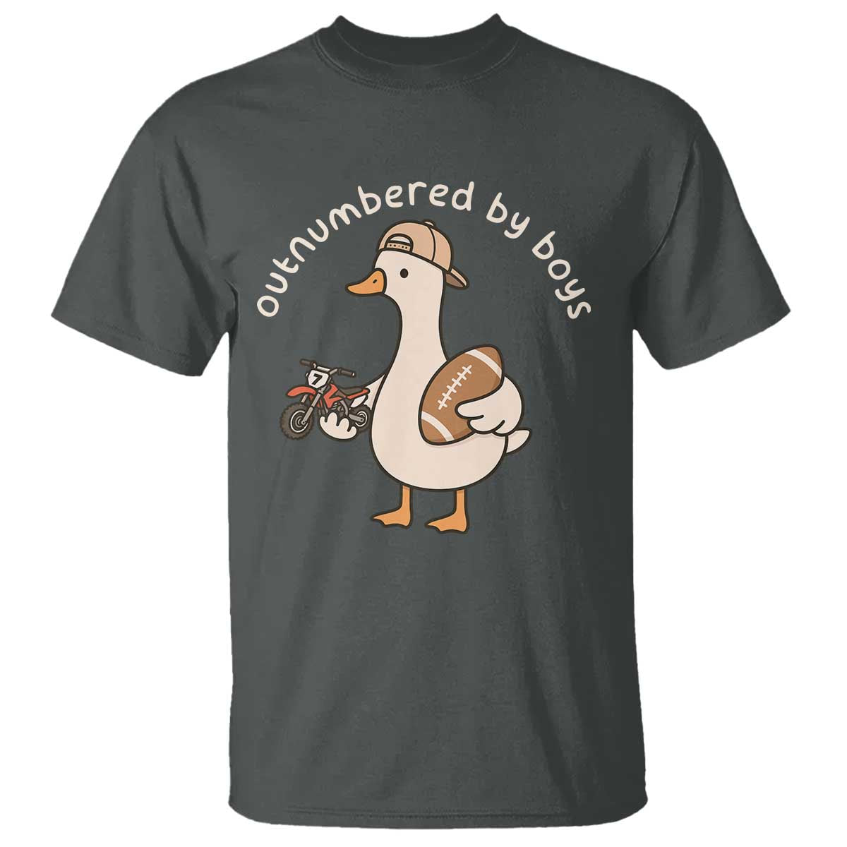 Outnumbered By Boys Funny Mom Goose T Shirt