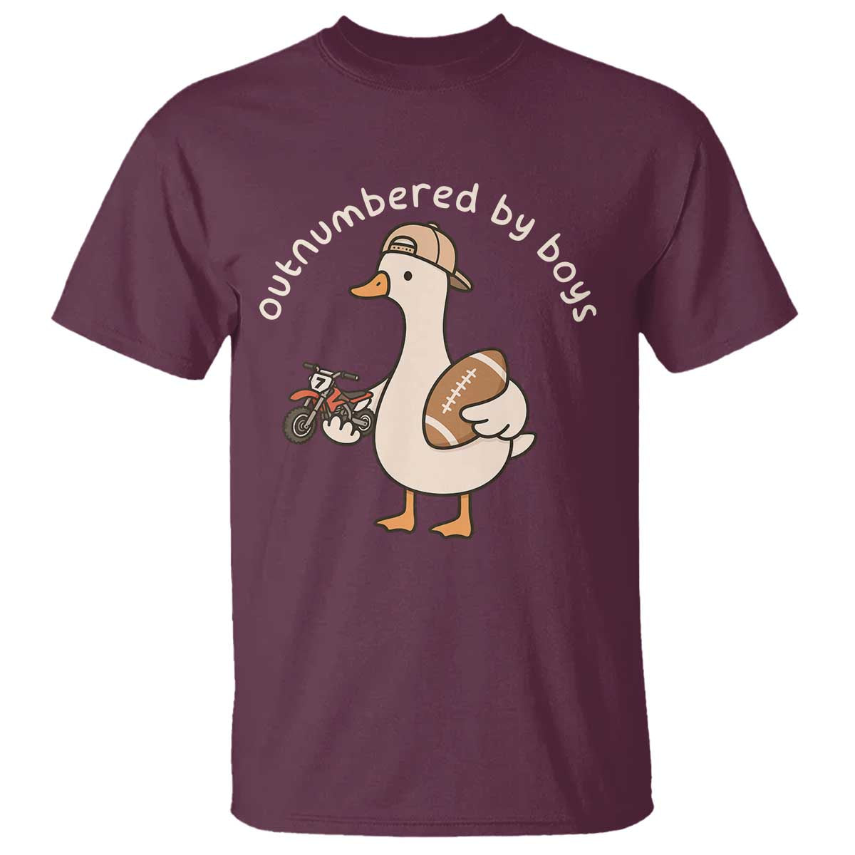 Outnumbered By Boys Funny Mom Goose T Shirt