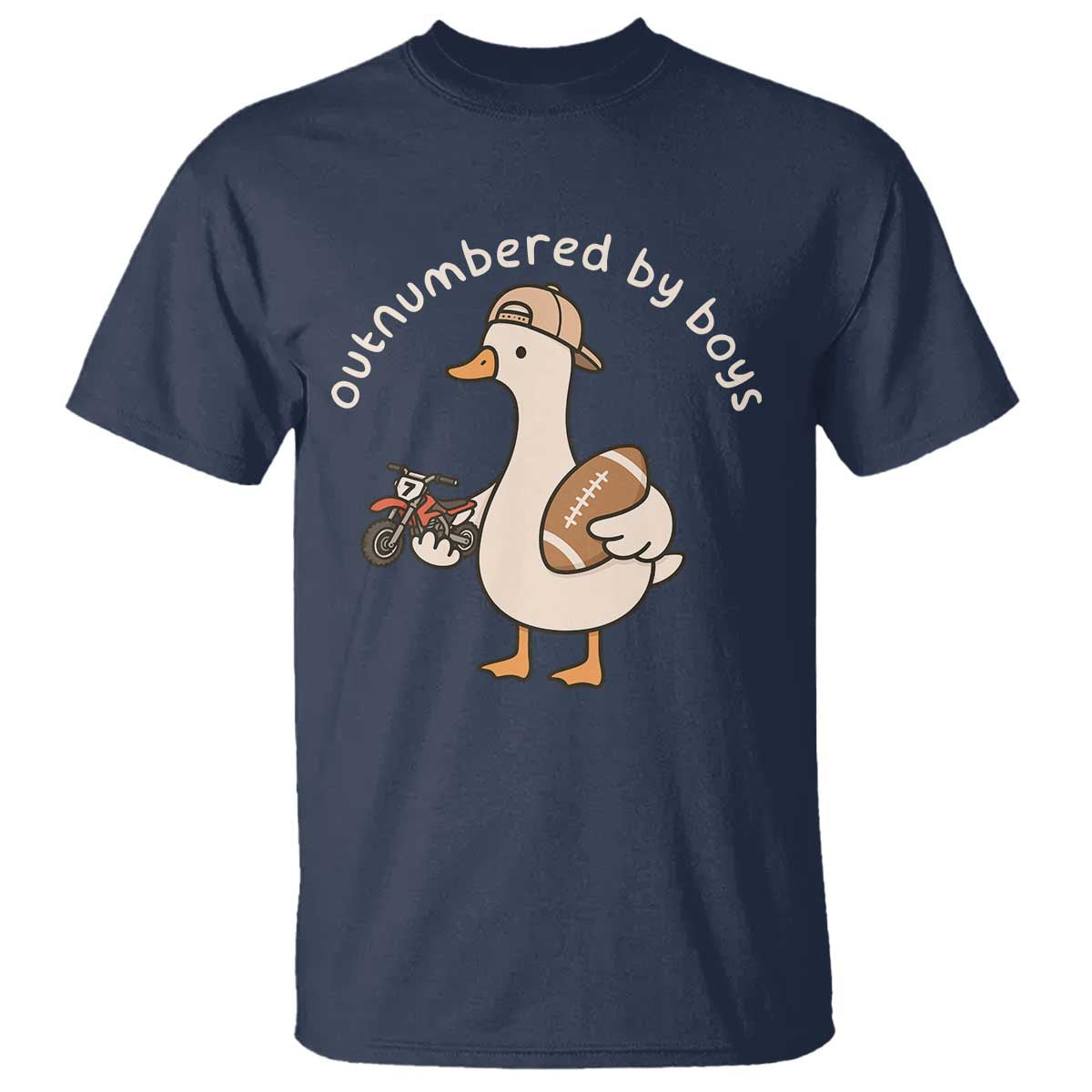 Outnumbered By Boys Funny Mom Goose T Shirt
