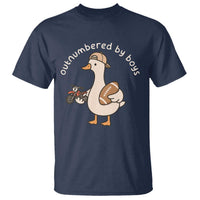 Outnumbered By Boys Funny Mom Goose T Shirt