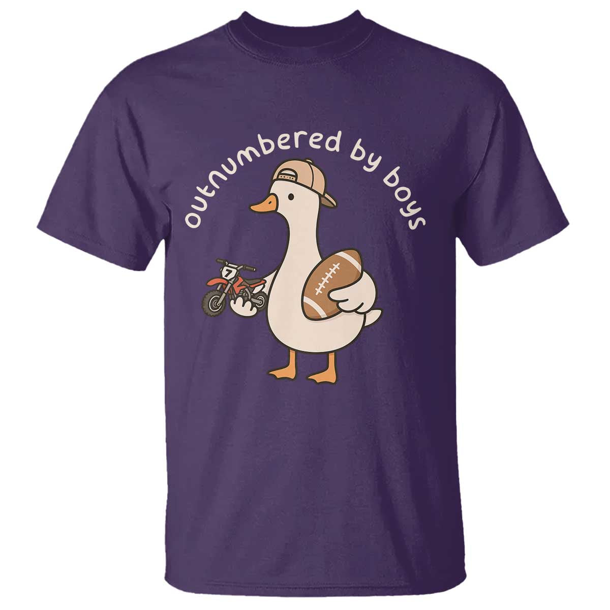 Outnumbered By Boys Funny Mom Goose T Shirt