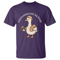 Outnumbered By Boys Funny Mom Goose T Shirt